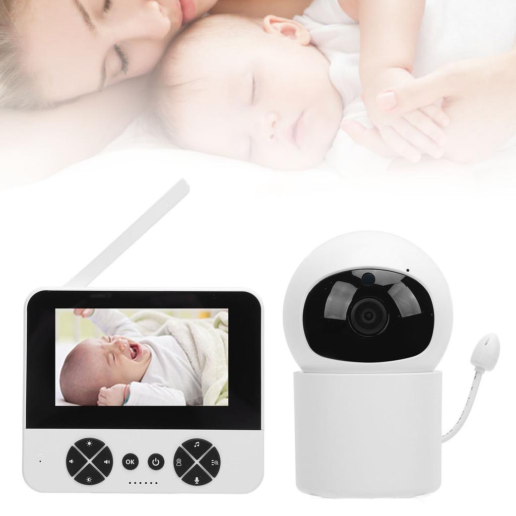 Babykamera 4,3-Zoll-Bildschirm 2-Wege-Intercom APP-Steuerung Atemgeräuscherkennung Babykamera