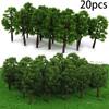 Garten Modell Bäume Miniatur Kunststoff Dekoration 20Pcs Mini DIY Landschaft