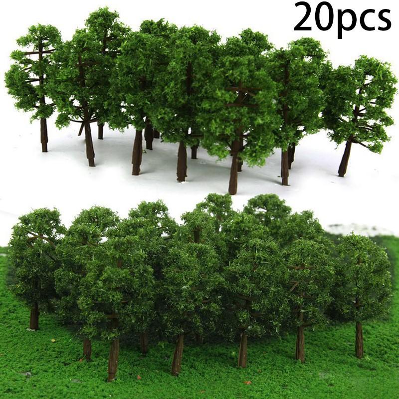 Garten Modell Bäume Miniatur Kunststoff Dekoration 20Pcs Mini DIY Landschaft