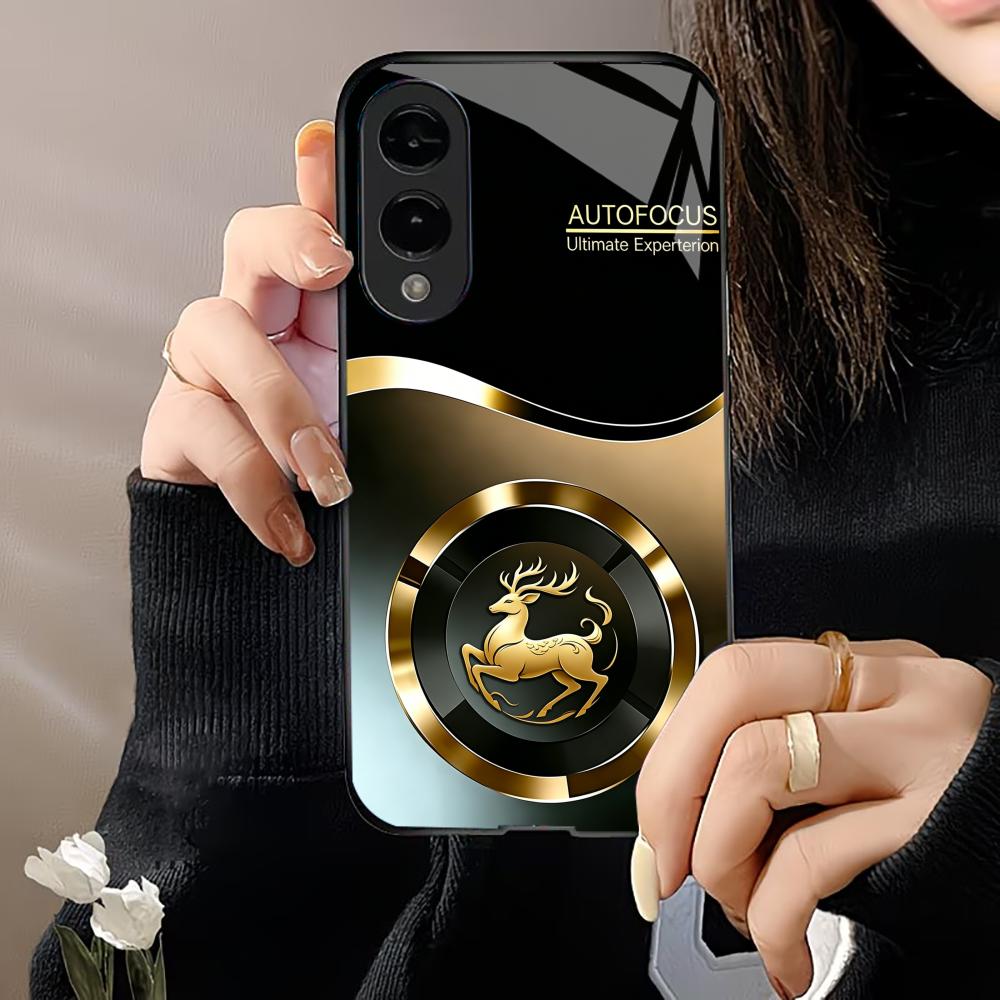 Minimalist Deer Logo Business phone case glass s26 ultra case mobile phones for Samsung Galaxy S26 S25 S24 S23 S22 FE Ultra Plus