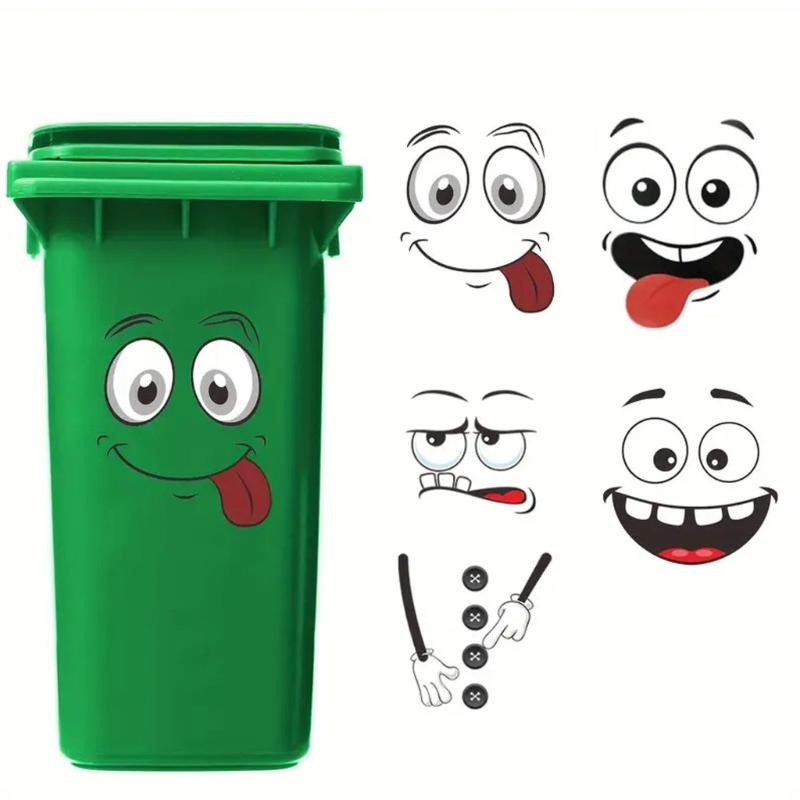 Playful Smiling Emoticon Adhesive Decorations Waterproof Stickers For Console Electronics Accessories Easy Application