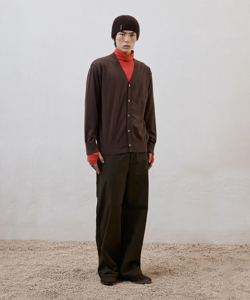 YOUTH Cotton Cashmere Cardigan - Dark Brown