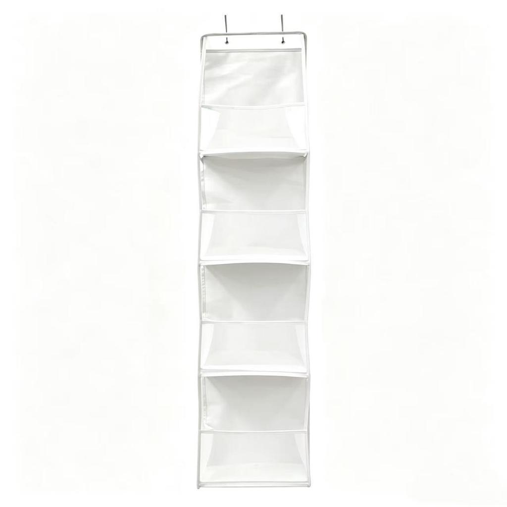 Wall-Mounted Mesh Storage Bag: Layered Hanging Organizer with Transparent Design