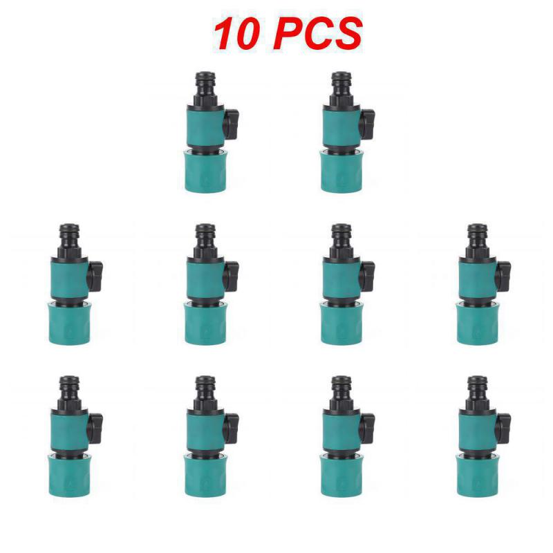 1~10PCS Threaded Valve with 16mm Nipple Fitting Garden Hose Shutoff Valve Hose Diverter Tap Adapter for Car Wash Garden Watering