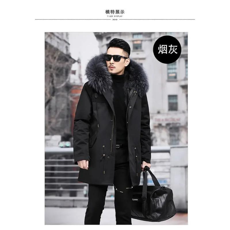 New Style Overcomes Men's Mink Inner Tank Winter New Item B Warm Fur Integrated Coat Imitation Mink Fur Medium Long Fur Coat