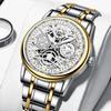 High-End Mode Business Leichter Luxus Vielseitig Automatisch Quarz Leuchtend Wasserdicht Skelett Herrenuhr