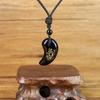 Onyx Black Tortoise Four Divine Beasts Magatama Amulet Adjustable and [KOAI] Carving, Health, Longevity, Relationships, Pendant/Necklace, Length,