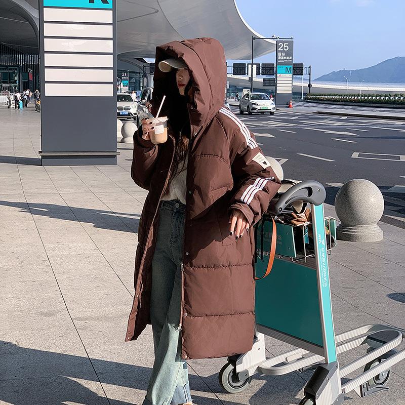 

Длинная Зимняя Новая Корейская Версия Куртка Свободная Модная Куртка с Хлопковой Подкладкой Утепленная Куртка с Хлопковой Подкладкой XXL кофейный