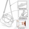 Transparent Handbag Clear Crossbody Tote with Adjustable Strap Large Capacity Waterproof Shoulder