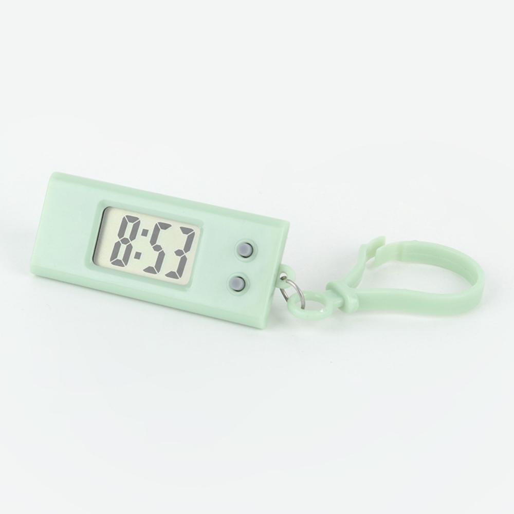 Electronic Keychain Clock Compact Mini Pocket Watch Portable Electronic Clock Digital Oval Hanging Watch For Students Daily