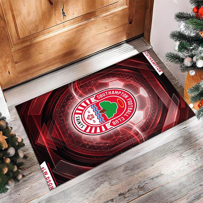 Tappeto in Velluto di Cristallo con Stampa del Southampton Football Club, Comodo Assorbente d'Acqua Antiscivolo per Pavimenti Interni