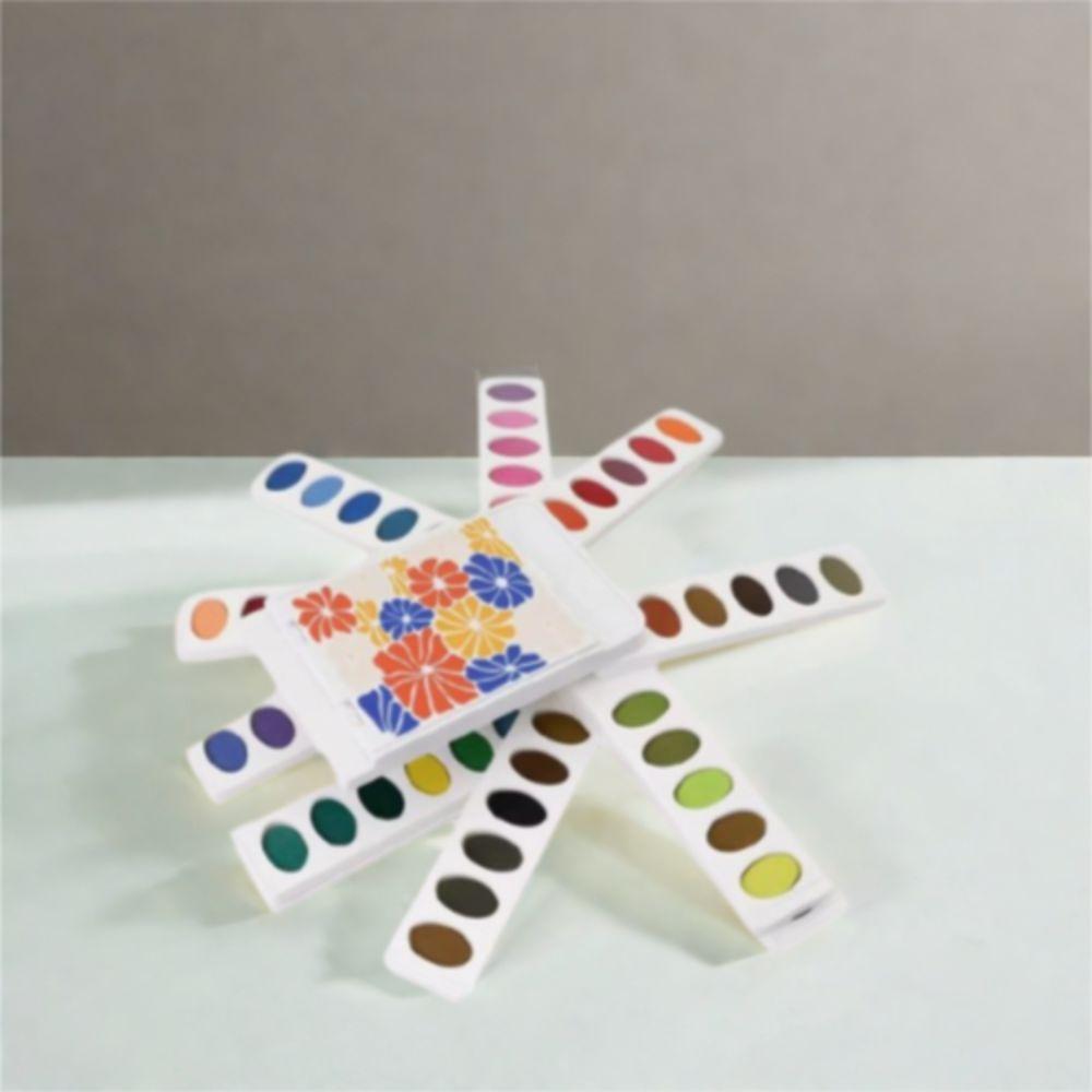 Washable Watercolor Paint Box Plastic Oil Painting Box Multi-color Paint Box  Children's Day Gift