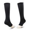 Zipper Compression Socks for Women and Men Over the Calf Knee High 15-20mmHg Open Toe Compression Stockings for Walking