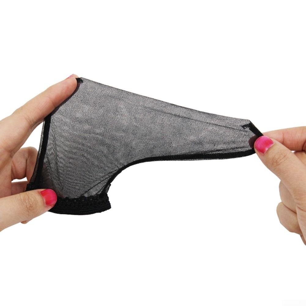 Sissy Men Open Sheath Sleeve Jet Cover Up Thong C-String Pouch Brief Underwear