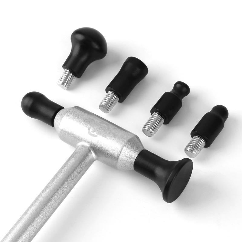 PDR Tap Down Tool 100% Aluminum Dent Repair Hammer - Paintless Dent Repair Kits with 6/15pcs M8 Replacement Head Hammer