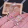 Miniature Dollhouse Embossed Glass Cup for BJD Scene Props