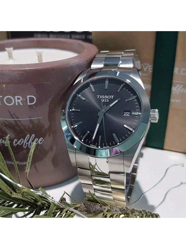 Tissot Tissot Style Quartz Movement, Water-Resistant Men's Swiss Watch, 40mm Black Dial, Steel Case & Bracelet, Model T127.410.11.051.00