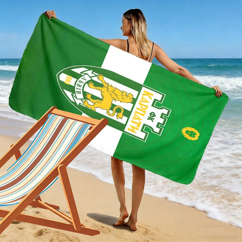 Karpaty Lviv Print Strandtuch, Großes Weiches Schnelltrocknendes Handtuch für Strand Camping Schwimmen