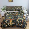 Bohemian Duvet Cover Set Universe Sun And Moon Themed Polyester Comforter Cover King Queen Full Size For Kids Boys Bedding Set