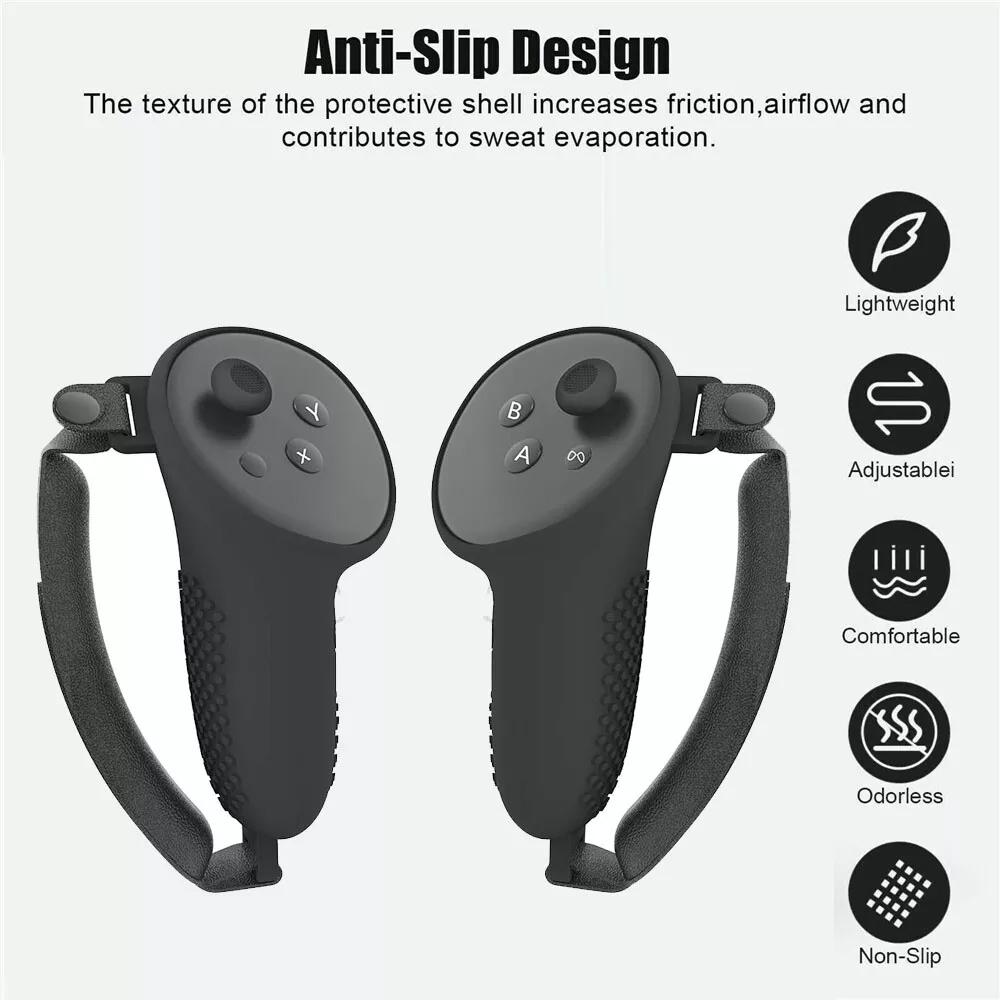 VR Zubehör Schutzhülle für Meta Oculus Quest 3 VR Touch Controller Silikonhülle Skin Griff