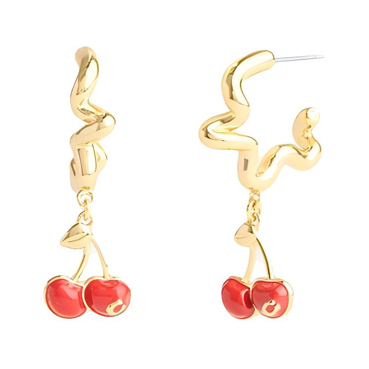 Coach Metal Earrings Women earrings Gold CAA16-GD-RD F,Gold