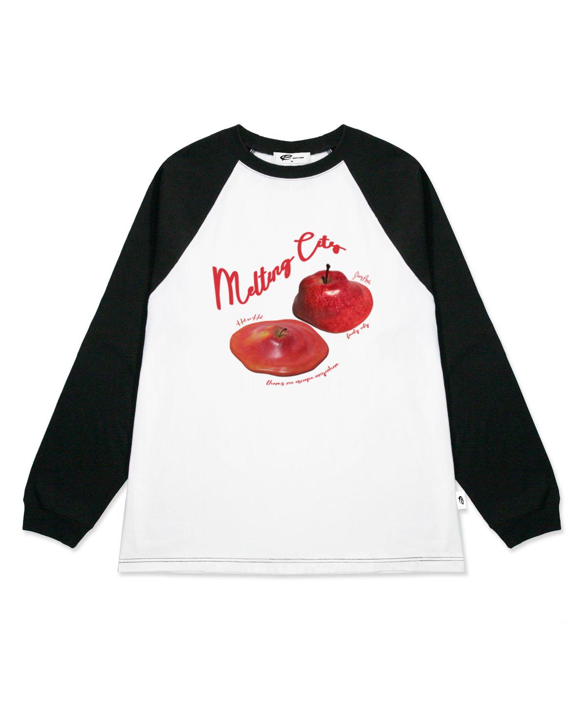 Page Cc Melting Apple Print Oversized Long Sleeve Black M
