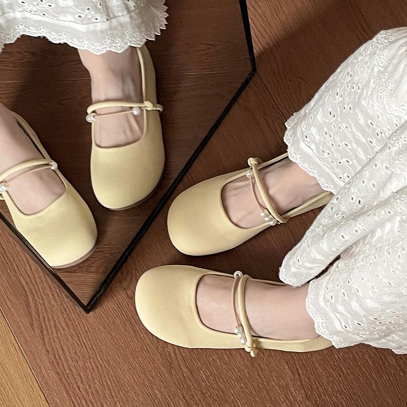 Fashion with skirt temperament single shoes women's summer models new models not tired feet small leather shoes