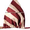 2026 Women's Sexy Striped Backless Strappy Bikini Swimwear - European & American Style
