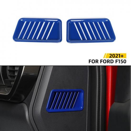 Center Console Side Air Vent Outlet Cover Trim Decor For Ford F150 -22 Blue