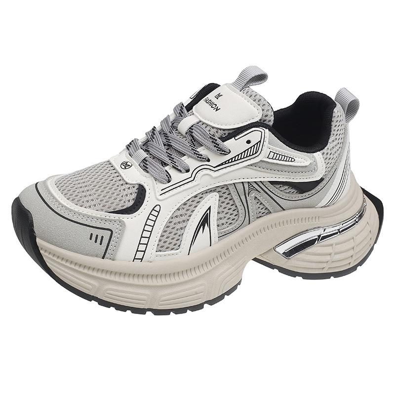 Platform dad shoes women's 2025 spring new high-end casual sports shoes versatile and popular small running shoes