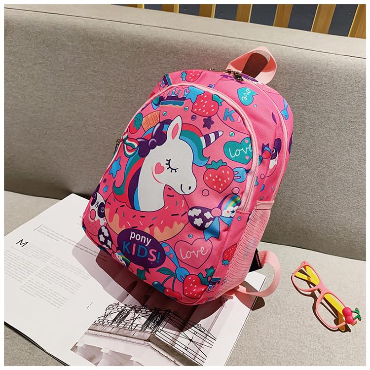 Adorable Kids Backpack With Cute Cartoon Designs Soft Handle Comfortable And Breathable