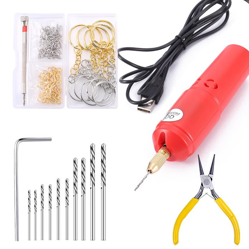 Handheld 0.8-1.2mm Rotary Drill Tool Pendant Christmas Gift Making Tool