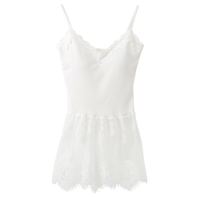 Women's Sweet French Bow Layered White Lace Camisole - Sleeveless Top for Autumn and Winter