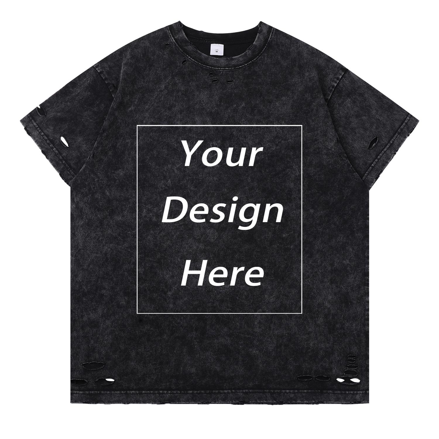 

300 г/м² 100% хлопок футболка с индивидуальным рисунком принт мужские футболки 2XL