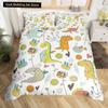 Cartoon Dinosaur King Queen Duvet Cover Jurassic World Animal Bedding Set Universe Galaxy Quilt Cover Polyester Comforter Cover