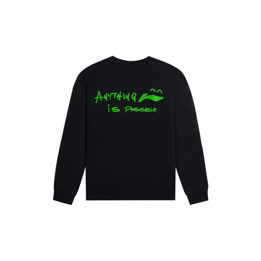 Li Ning Sports Life Collection Sweatshirt Unisex Black AWDSF71-8
