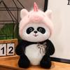 Panda Plush Toy Unicorn Hat Doll Stuffed Animal Cartoon Decor Pp Cotton Gift