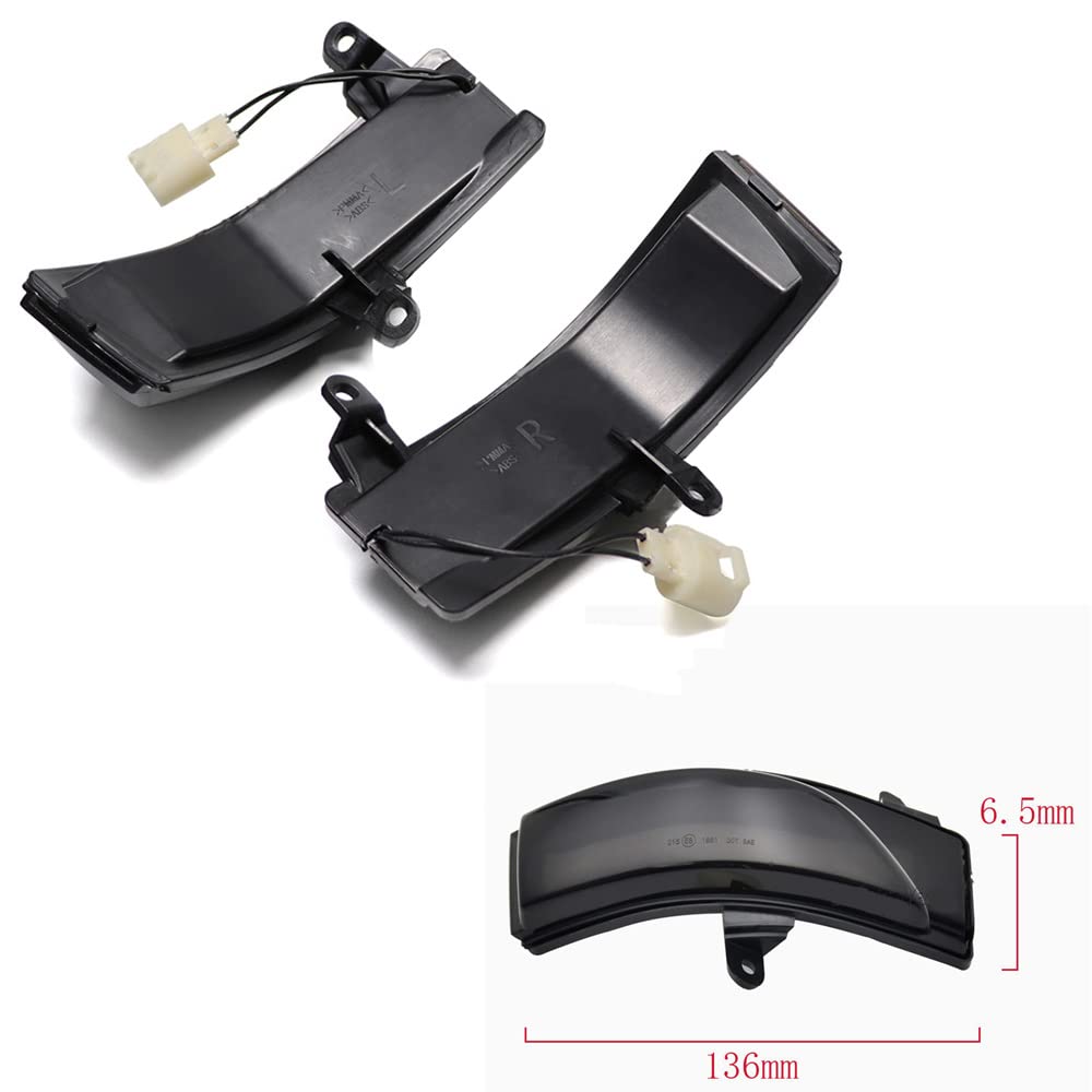 2pcs Led Dynamic Turn Signal Light Sequential Side Mirror Reflector Yellow Light Compatible For