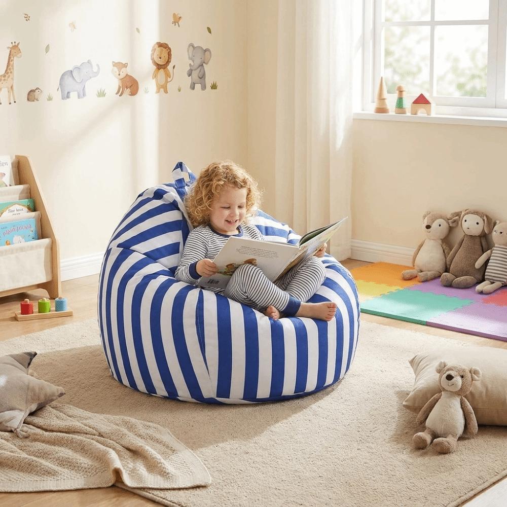 Waterproof Fabric Lazy Lounger Sofa Lightweight Floor Cushion Comfortable Bean Bag Chair Balcony