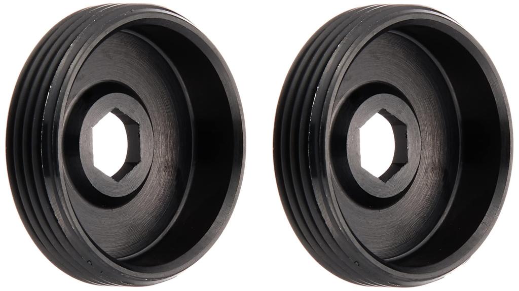 Sugino Engineering Bicycle CNS Alloy Dust Cap Aluminum Cap (Pair), Black