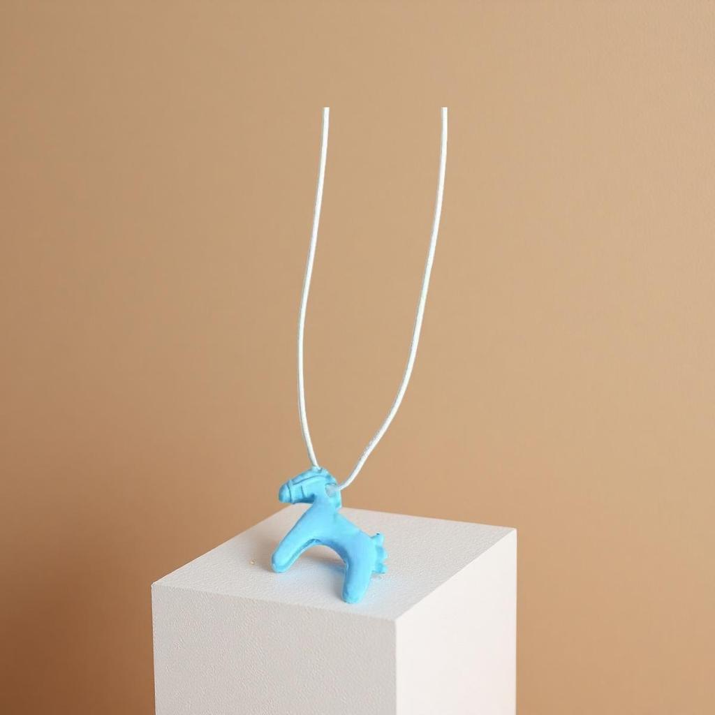 Charming Colorful Pony Pendant High-End Children's Necklace