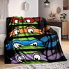 1pc Turtles TMNT Flannel Throw Blanket HD Printed Lightweight Soft Warm All Season Blanket for Sofa, Bed, Travel, Camping Machine Washable