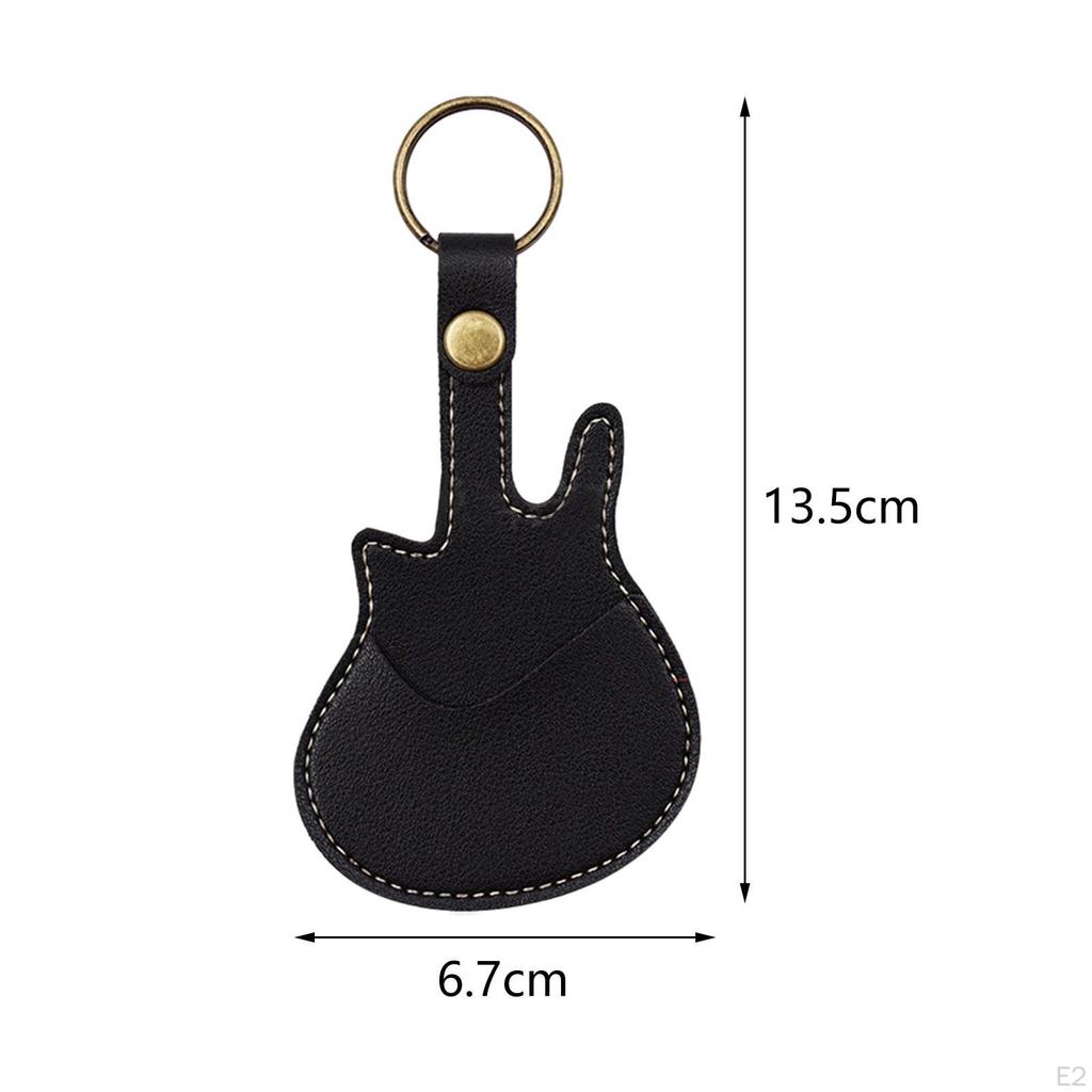 Guitar Pick Holder, Lightweight Picks Cover, PU Leather for Ukulele Players Guitarist