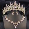 Elegant Bridal Jewelry Sets Princess 3 Pcs Tiaras and Necklace Earrings for Party Prom Birthday Wedding Hair Accessories