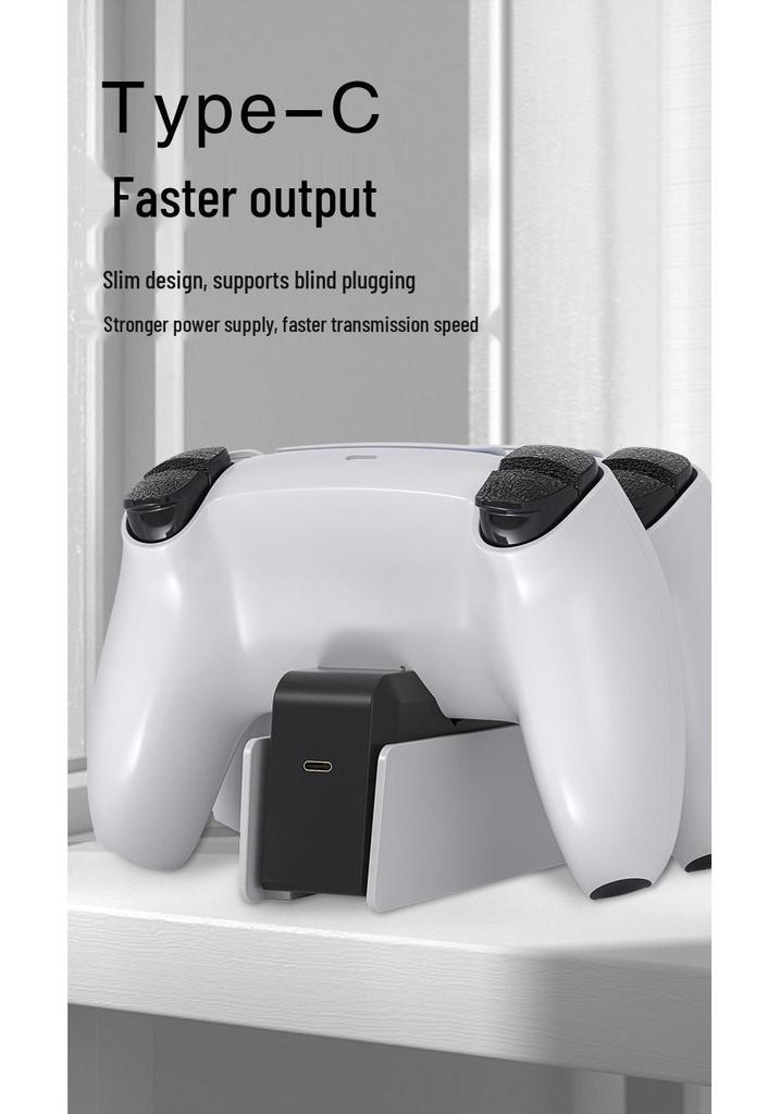 PS5 Dual Controller Fast Charging Dock - Game Controller Charger Base P5 Accessories