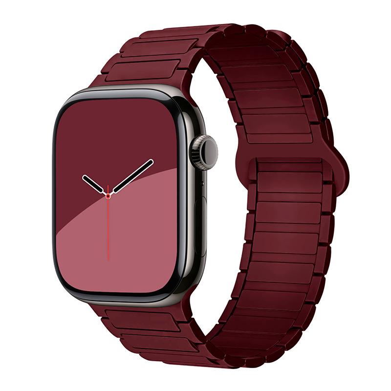 Compatible Silicone Magnetic Strap for Apple Watch Series 8/9 & S10