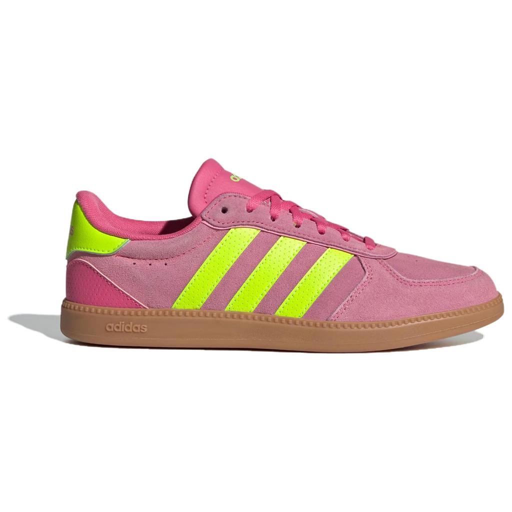 adidas Breaknet Sleek Comfortable Versatile Non-Slip Durable Low-Top Skate Shoes Women Sneakers Pink Yellow JH6899