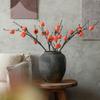 Wabi-Sabi Style Large Grey Ceramic Vase for Living Room Decor