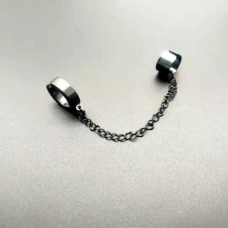 1 Pcs Stainless Steel Painless Ear Clip Earrings for Men Women, Punk Silver Color Non Piercing Fake Earrings Jewelry Gifts
