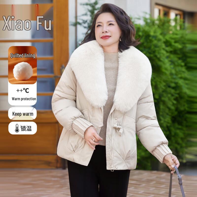 

Women s Faux Fur Collar Short Winter Puffer Coat XL (fits under 110 lbs)